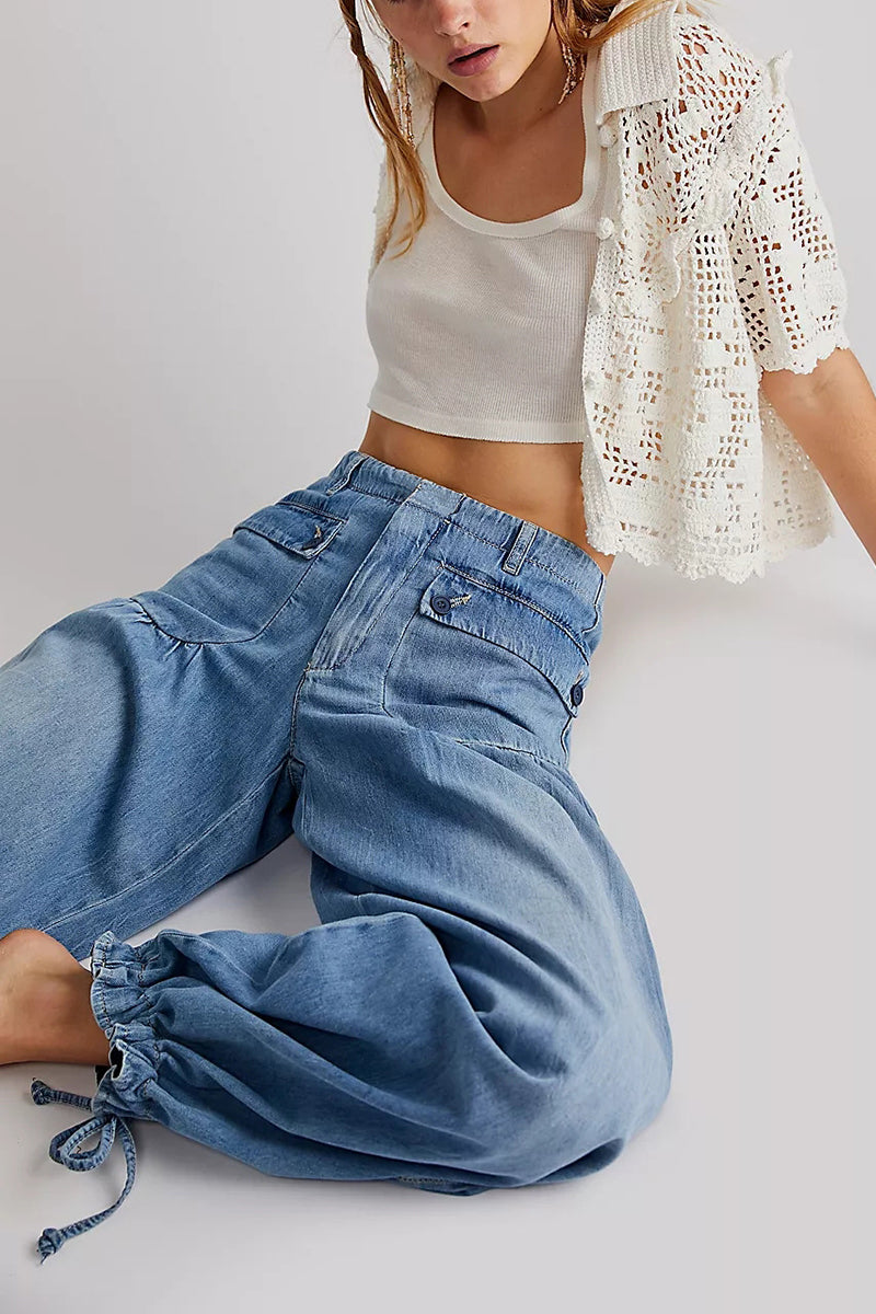 Stilla | Lommer Snøre Ballon Jeans Online salg