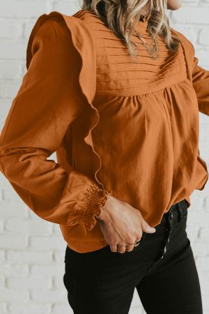 Stilla | Mock Neck Langærmet Bluse