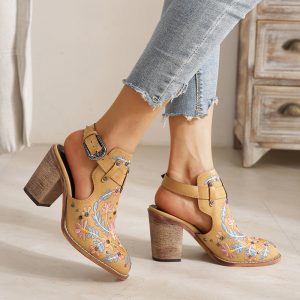 Stilla | Broderie Florale Sko Mode