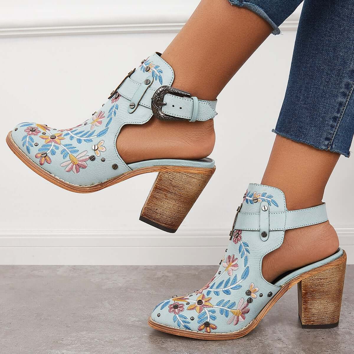 Stilla | Broderie Florale Sko Mode