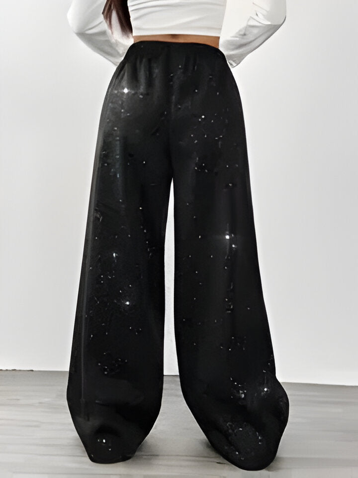 Stilla | Kvinder Casual Stjernespækket Galaxy Print Bred Ben Mode