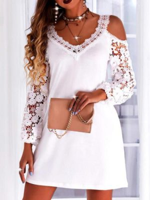Stilla | Damekjoler Blonde Off Shoulder Langærmet Kjole