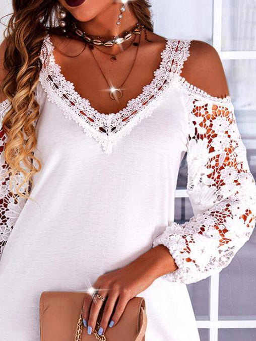 Stilla | Damekjoler Blonde Off Shoulder Langærmet Kjole