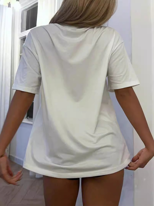 Stilla | Ny Modebillede Rund Hals Korte Ærmer T-shirt Online Hot Salg