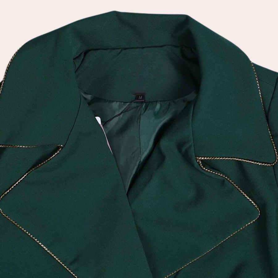 Stilla | Elegant Lang Kvinde Frakke Med Revers Mode