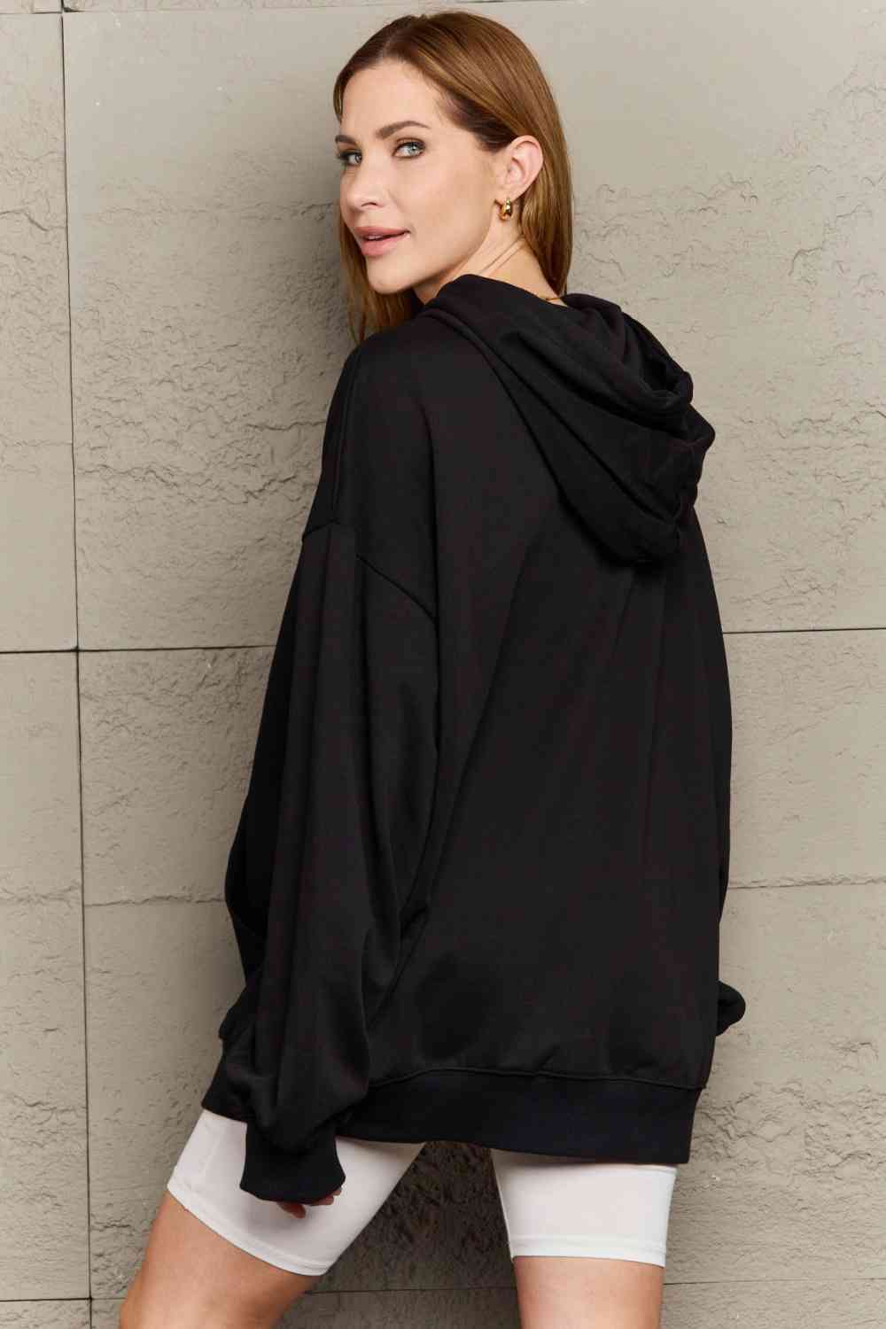 Stilla | Love Full Size Grafisk Hoodie