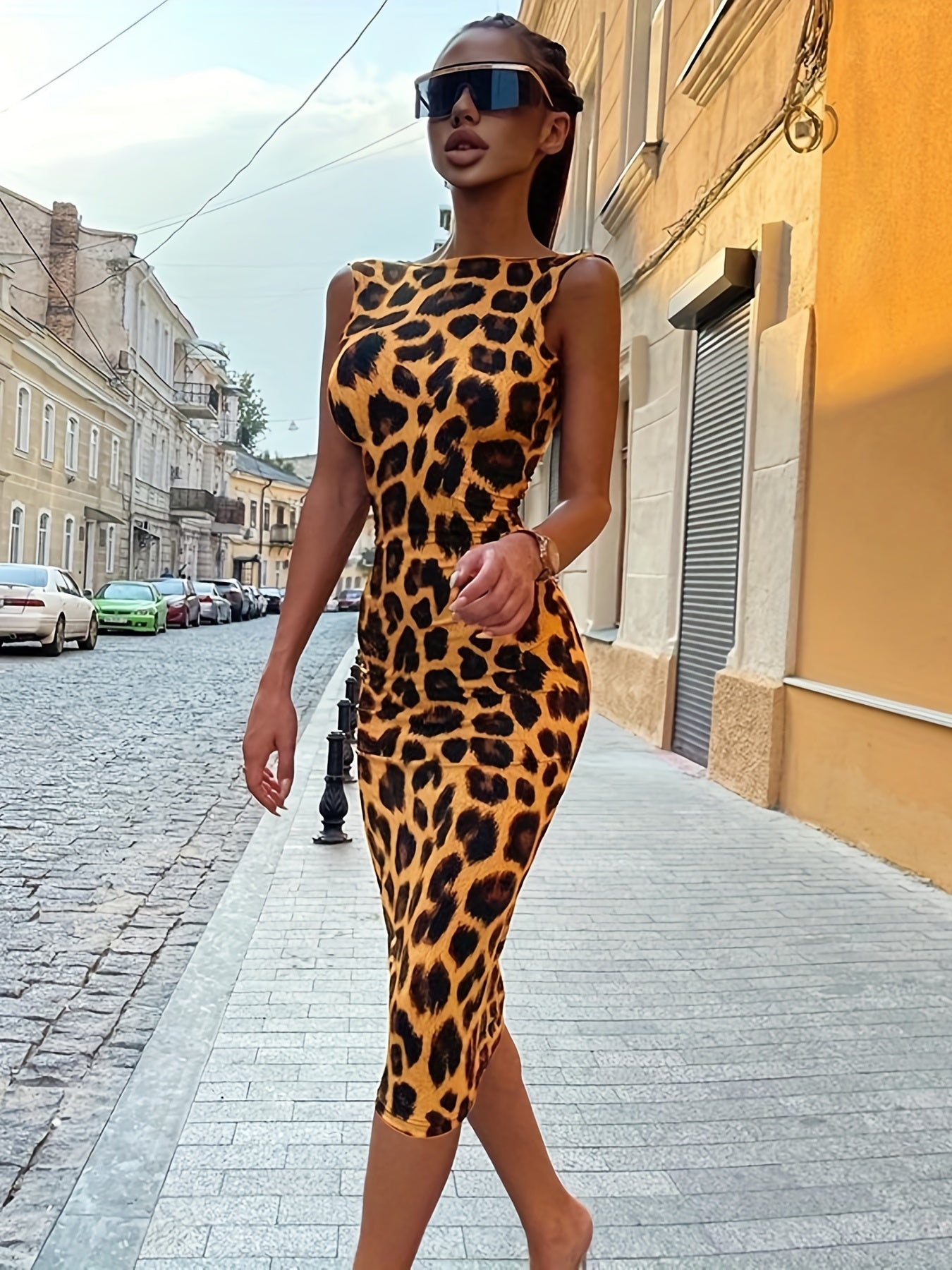 Stilla | Bodycon Kjole Panterprint