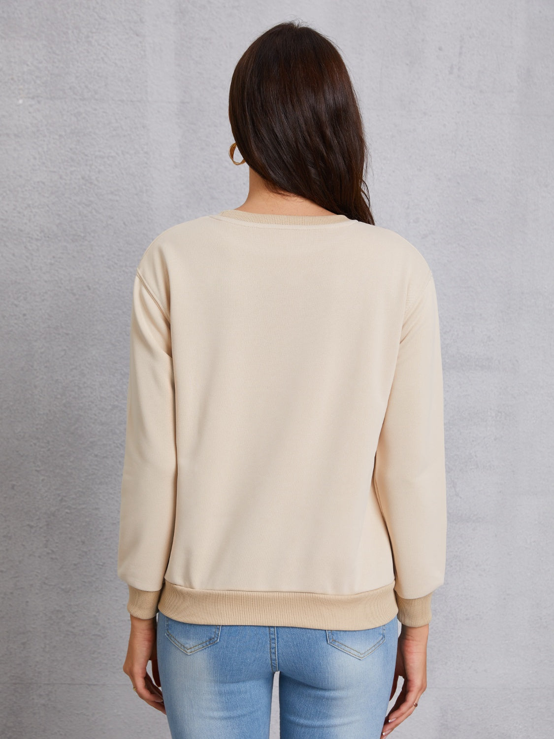 Stilla | Game Day Rund Hals Faldet Skulder Sweatshirt