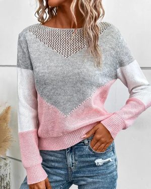 Stilla | Hyggeligt Knit Hals Trøje Til Kvinder