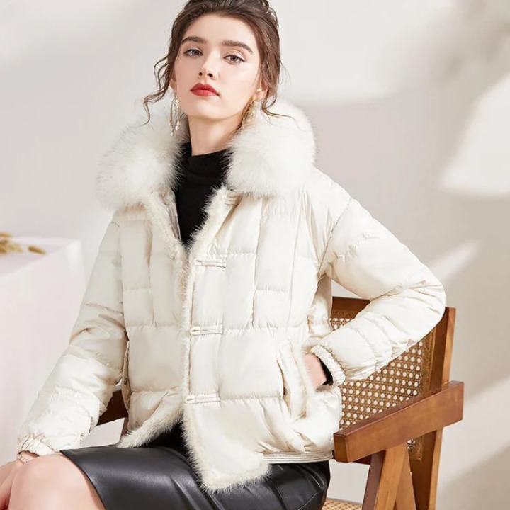 Stilla | Vinlese Bred Parka Med Fur Krave Online Hot Salg