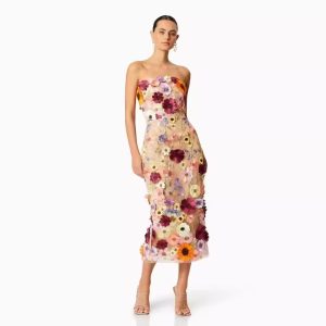 Stilla | Elegant Bodycon Off-Shoulder Midi Kjole