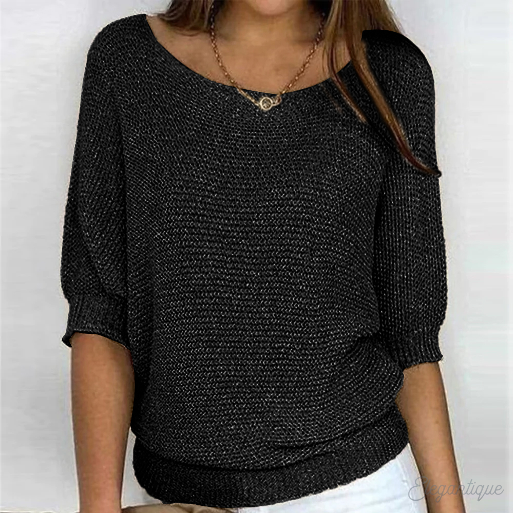 Stilla | Kreidefarbenes Oberteil mit minimalistischem Stil Hot på udsalg