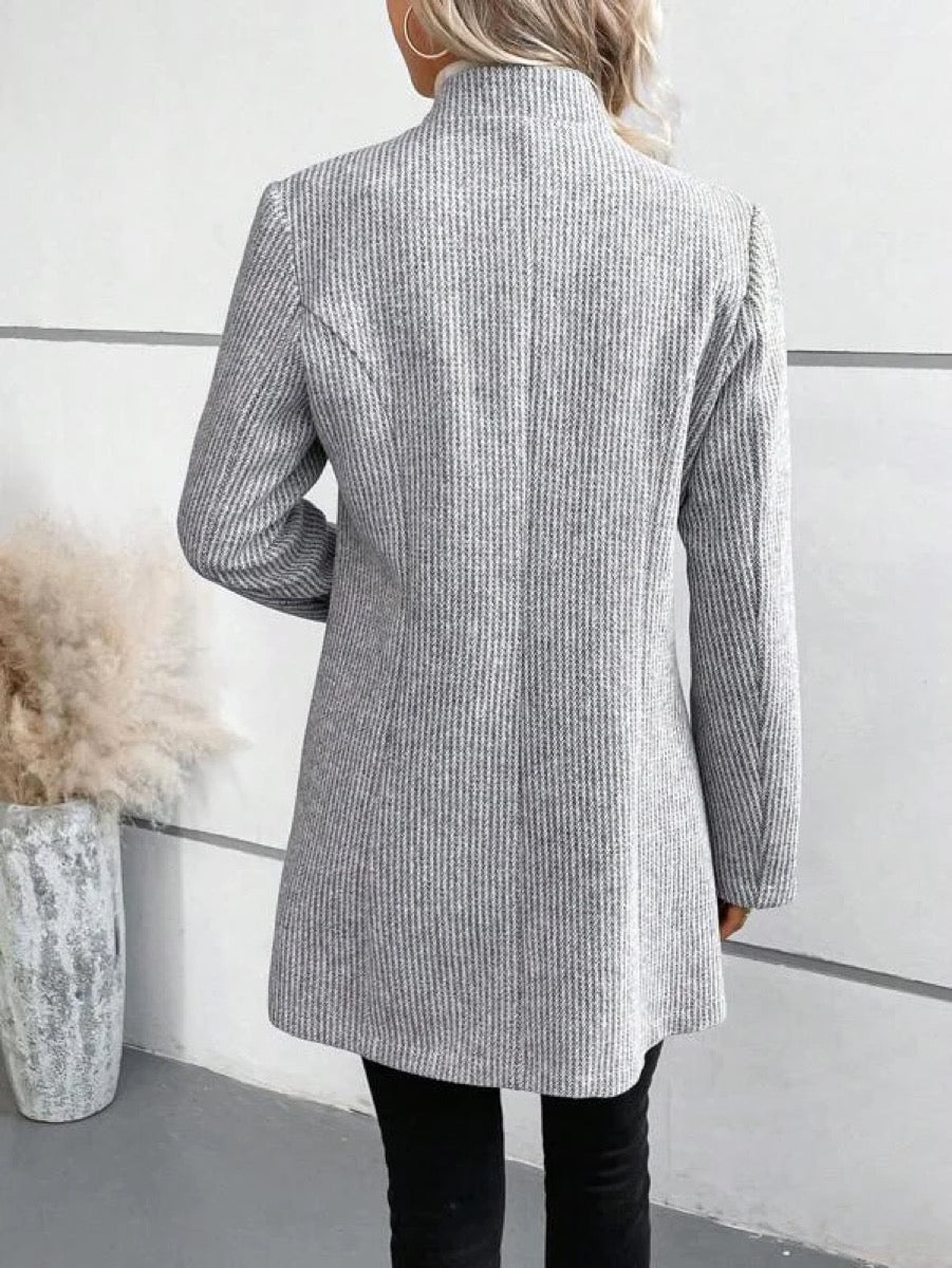 Stilla | Modegrå Jakke Med Lommer Og Lange Ærmer