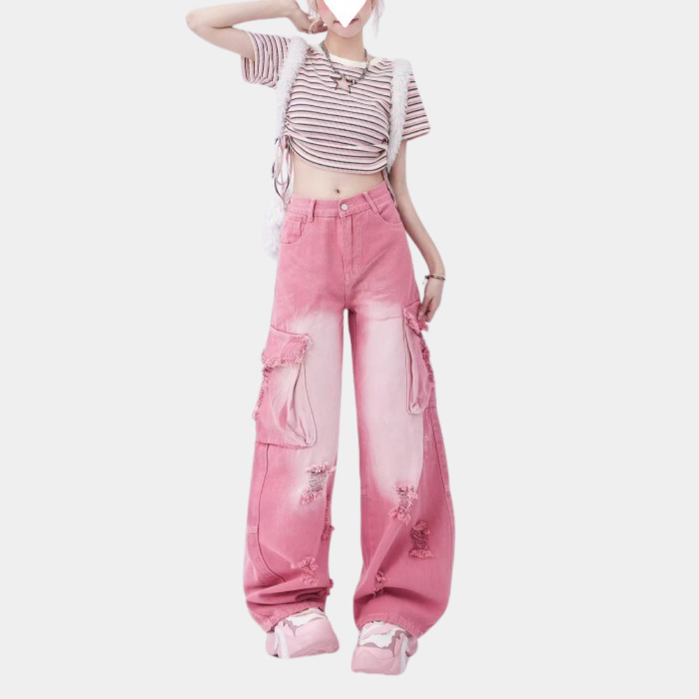 Stilla | Stilet Baggy Cargo Jeans til Kvinder
