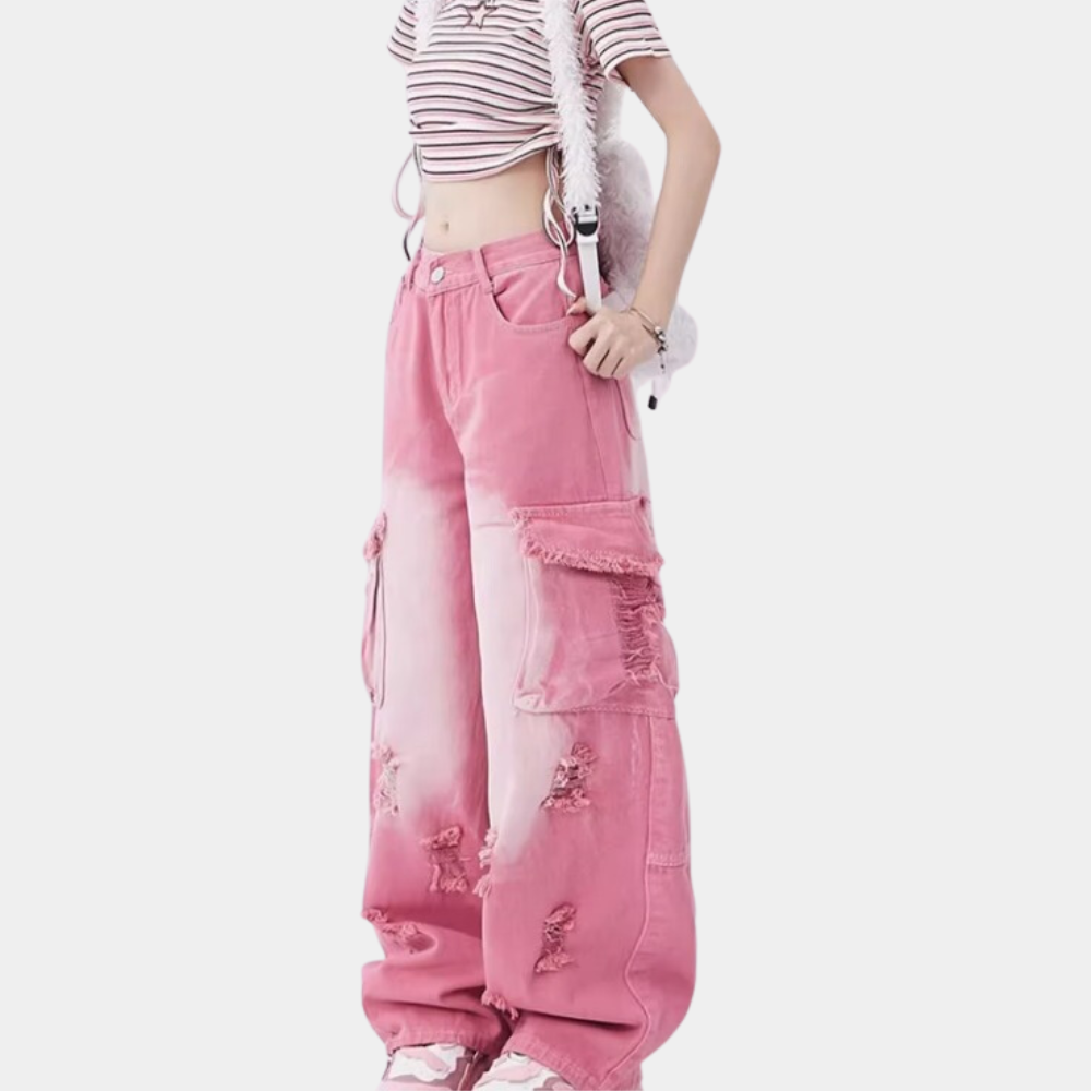 Stilla | Stilet Baggy Cargo Jeans til Kvinder