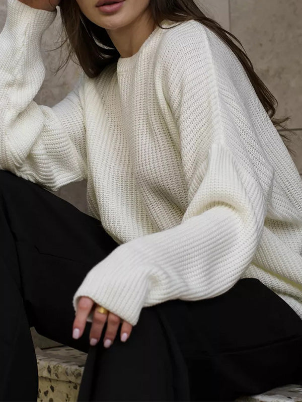 Stilla | Enkel Overstørrelse Løs Varm Jumper
