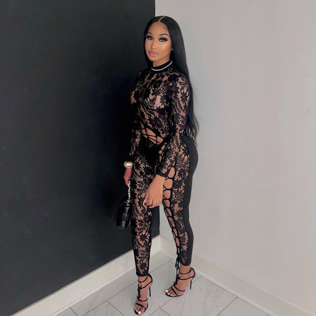 Stilla | Flora Spids Bandage Baddie Jumpsuit
