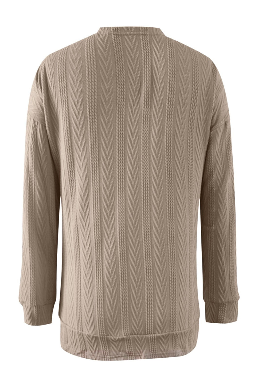 Stilla | Plus Size Tekstureret Åben Front Langærmet Cardigan