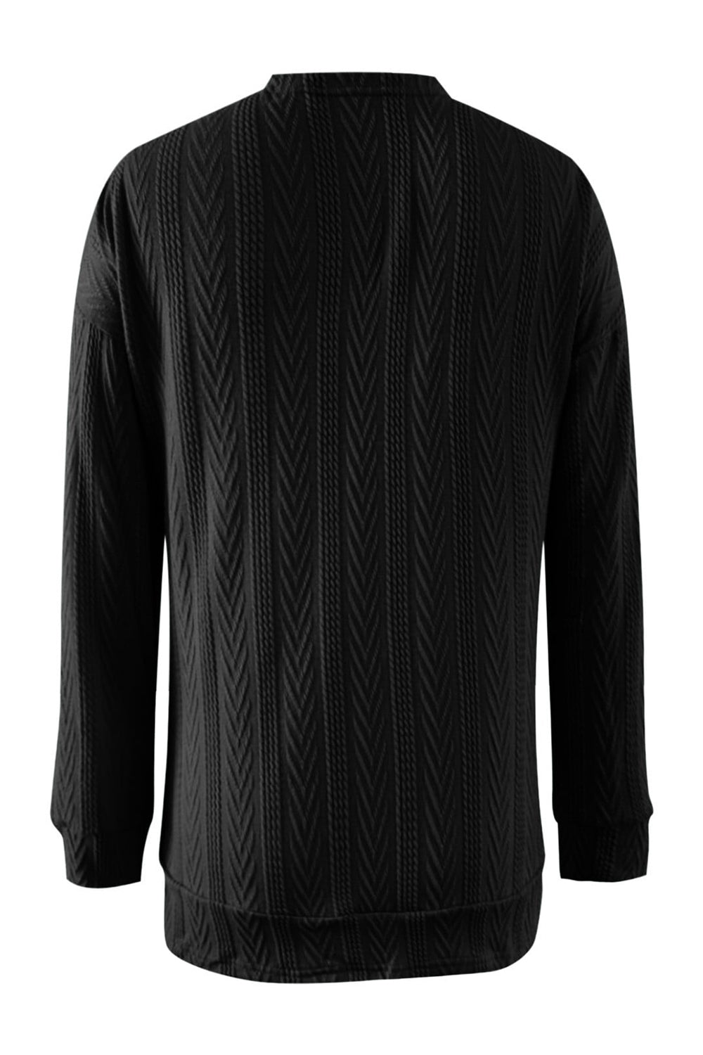 Stilla | Plus Size Tekstureret Åben Front Langærmet Cardigan
