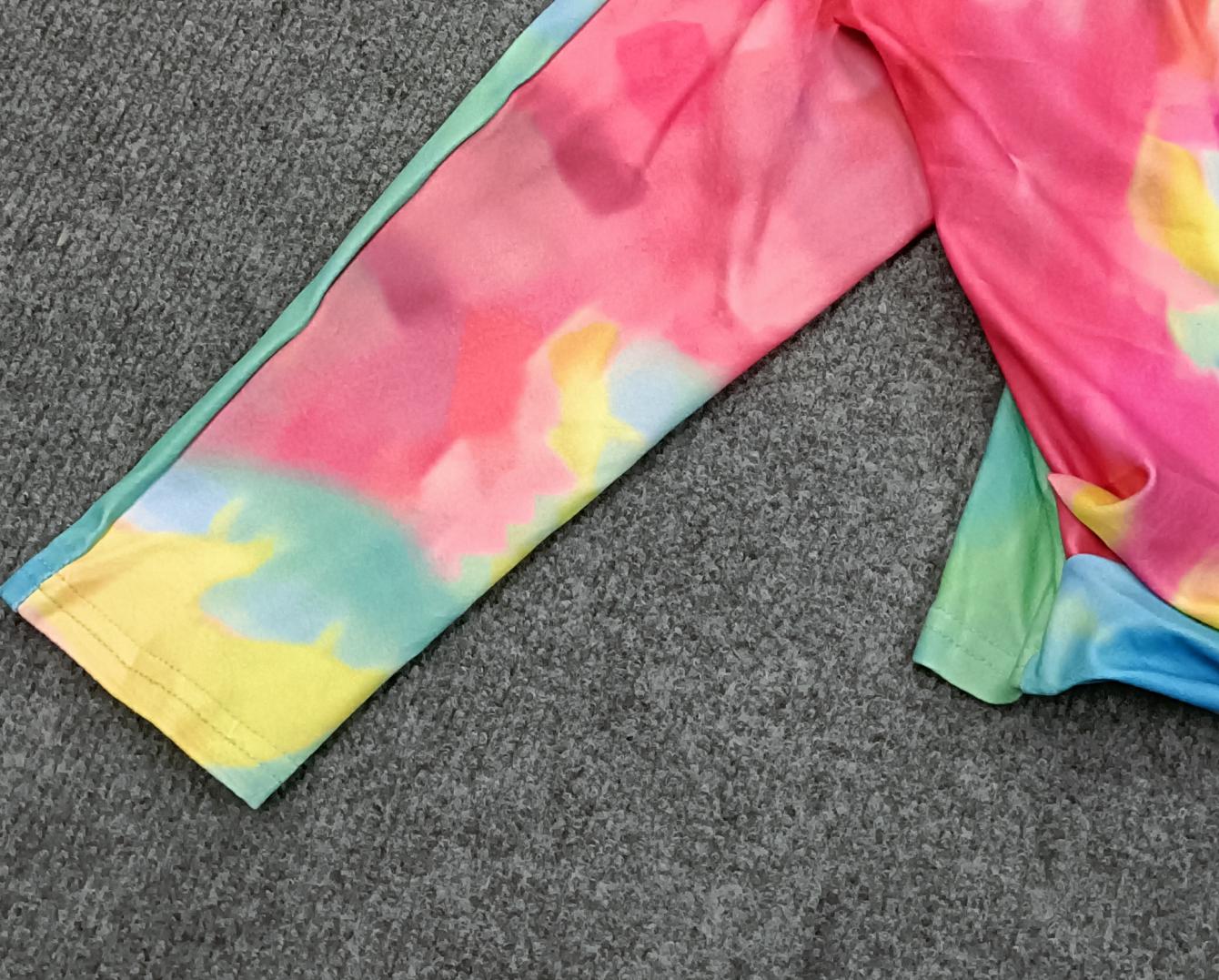 Stilla | Farverigt Langærmet Boho Scarf Top
