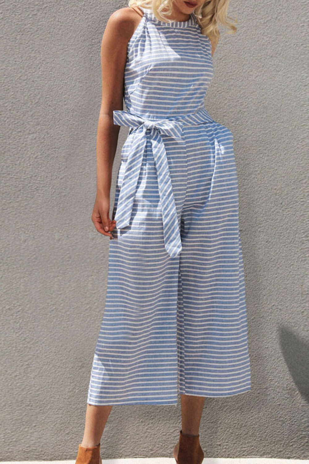 Stilla | Stribet Jumpsuit i Bomuld