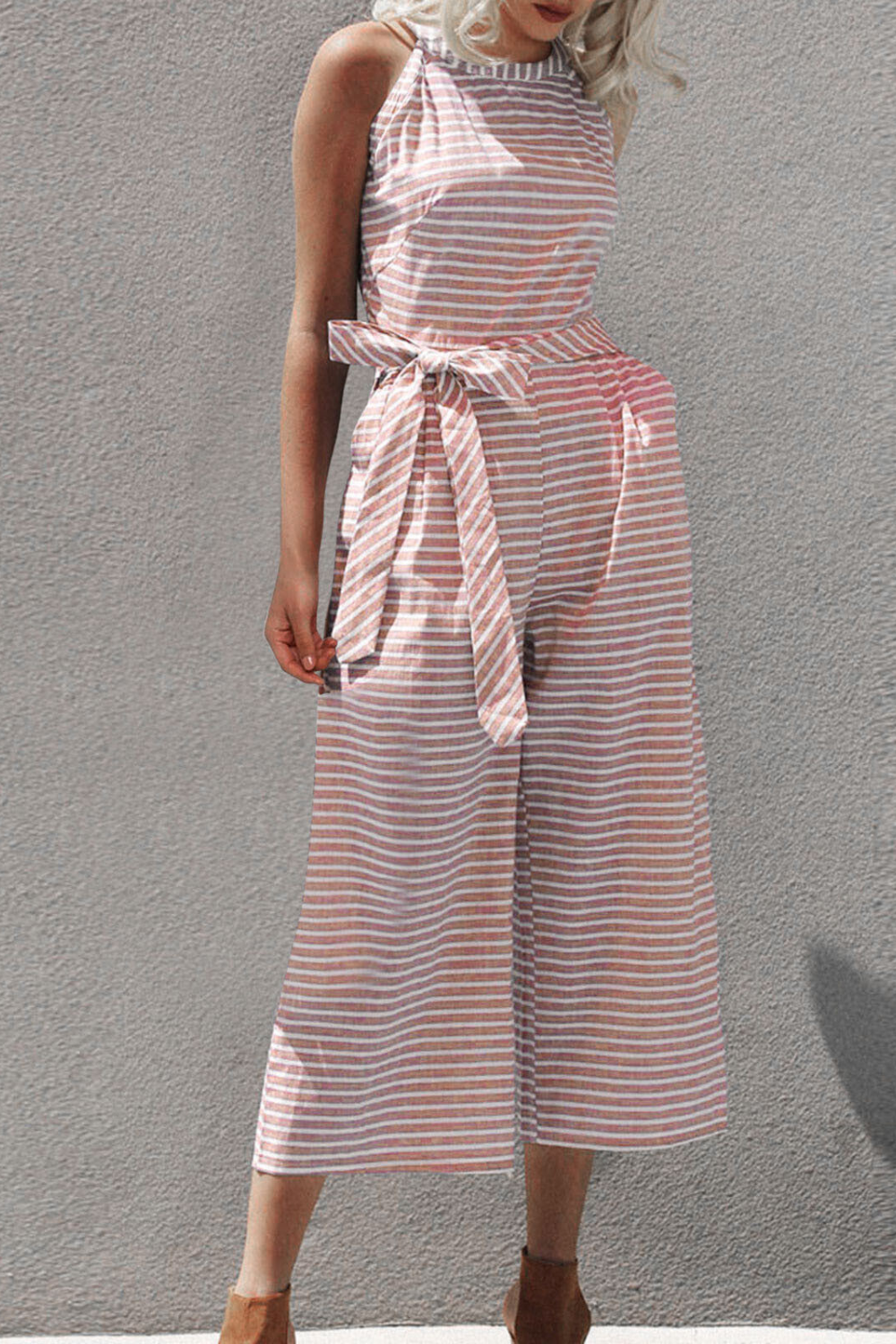 Stilla | Stribet Jumpsuit i Bomuld