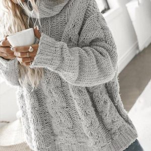 Stilla | Oversized Sweater med høj halsudskæring