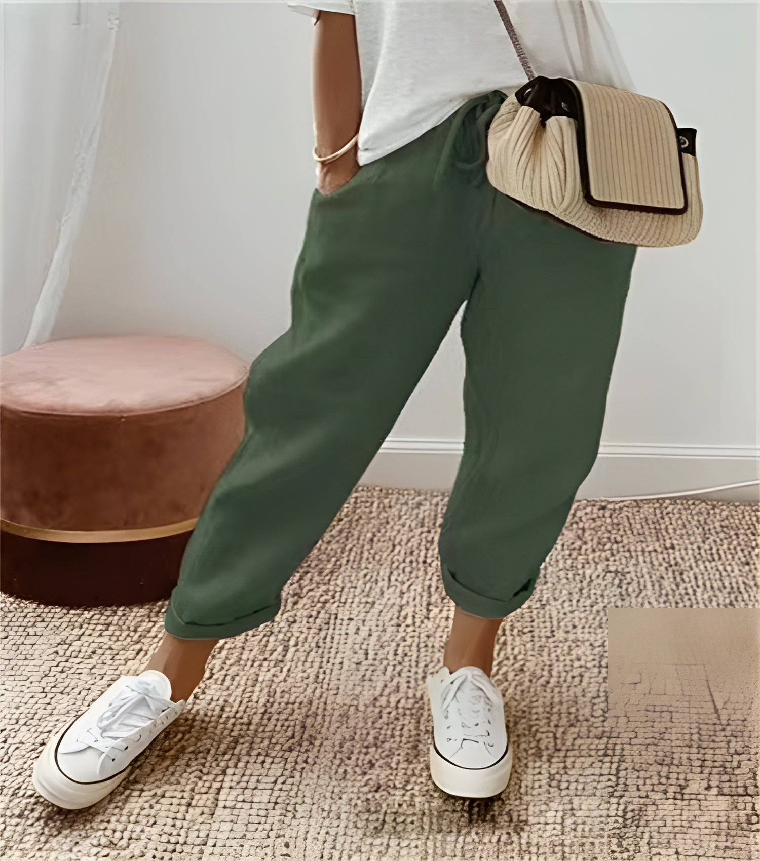 Stilla | Elegante Bomulds Linned Bukser