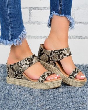 Stilla | Ferie-sandaler Med En Péeledsål Af Halmsåd