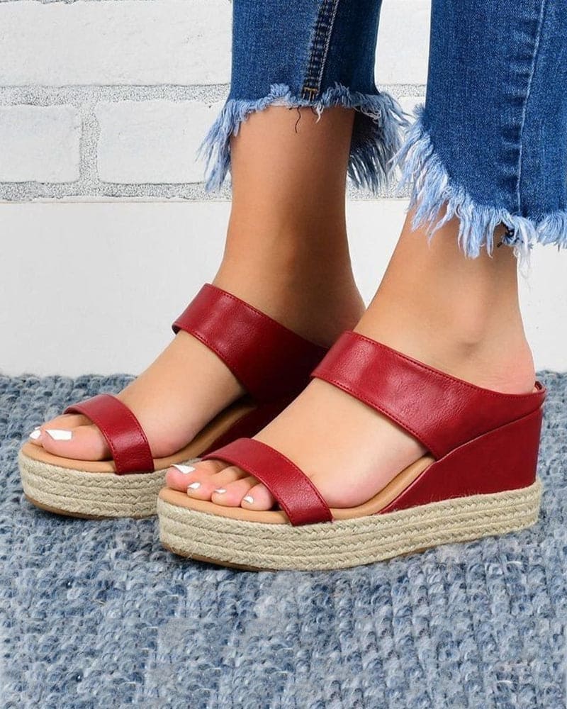 Stilla | Ferie-sandaler Med En Péeledsål Af Halmsåd