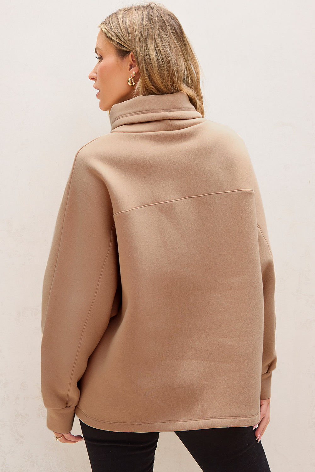 Stilla | Rullekrave Sweatshirt med snor og ærmer