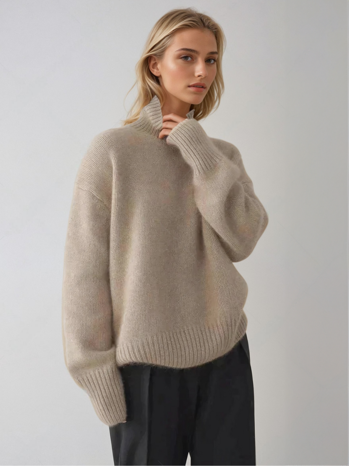 Stilla | Behagelig Strikket Rullekravepullover Online nu