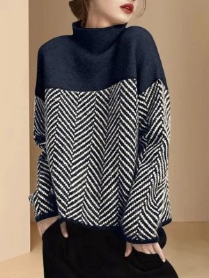 Stilla | Blød og Splittet Pullover Med Halv Højde