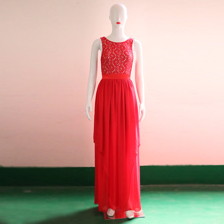 Stilla | Blonde Spliced Chiffon Kjole