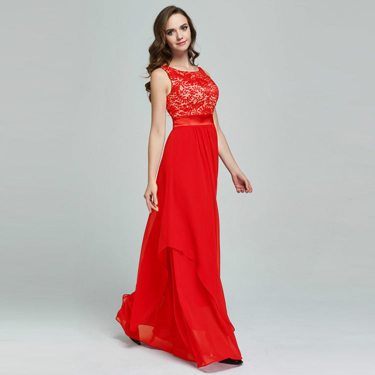 Stilla | Blonde Spliced Chiffon Kjole