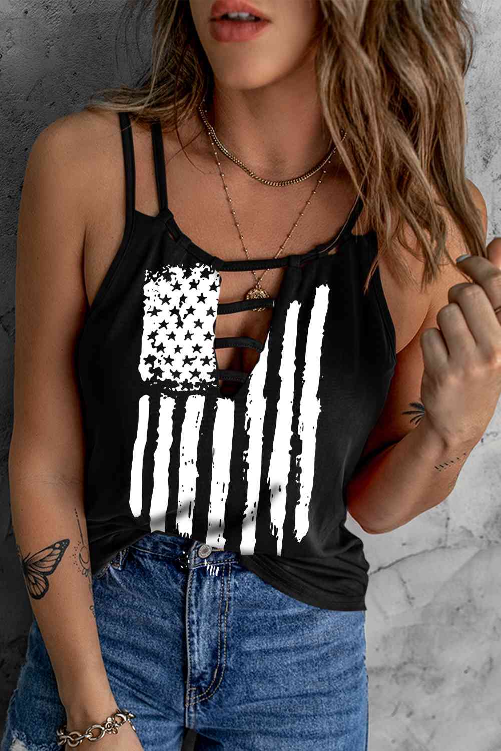 Stilla | Stripes Stige Detalje Cami på udsalg