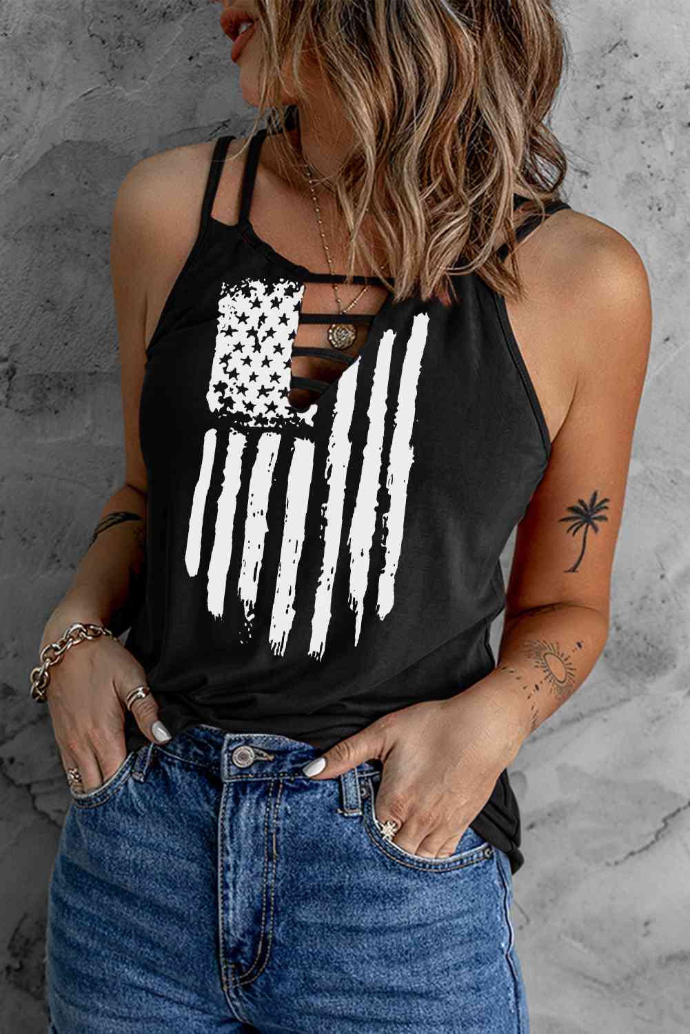 Stilla | Stripes Stige Detalje Cami på udsalg