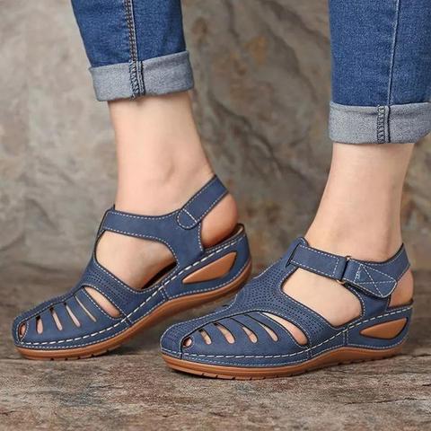 Stilla | Fit Åndbar Ortopædisk Sandal Med Lav Hæl og Korrigerende Funktion