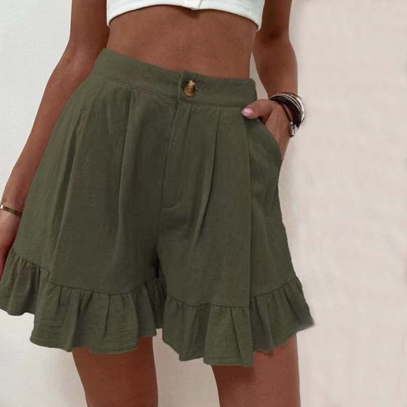 Stilla | Flydende Volang Kante Shorts