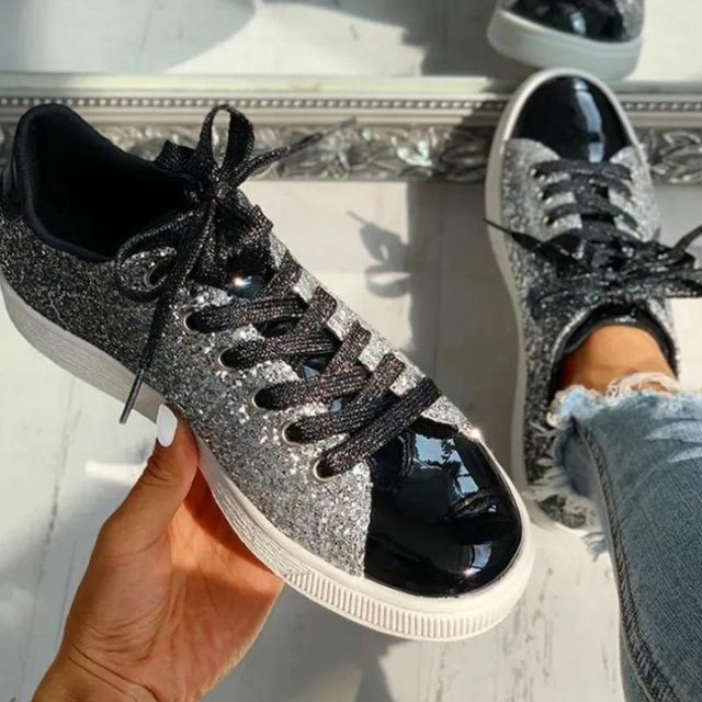 Stilla | Modevenlige Sneakers Med Glimmer Rabat
