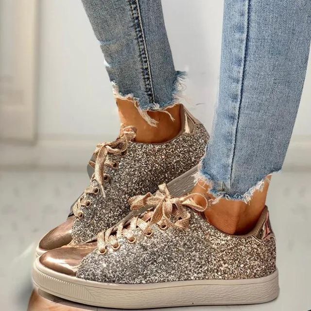 Stilla | Modevenlige Sneakers Med Glimmer Rabat