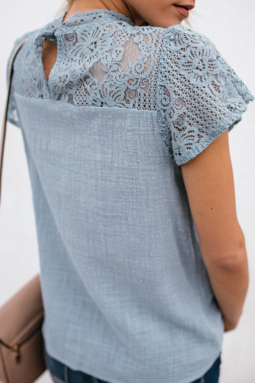Stilla | Not so Secret Blonde Overlay Ruffle Til Toppen Online salg