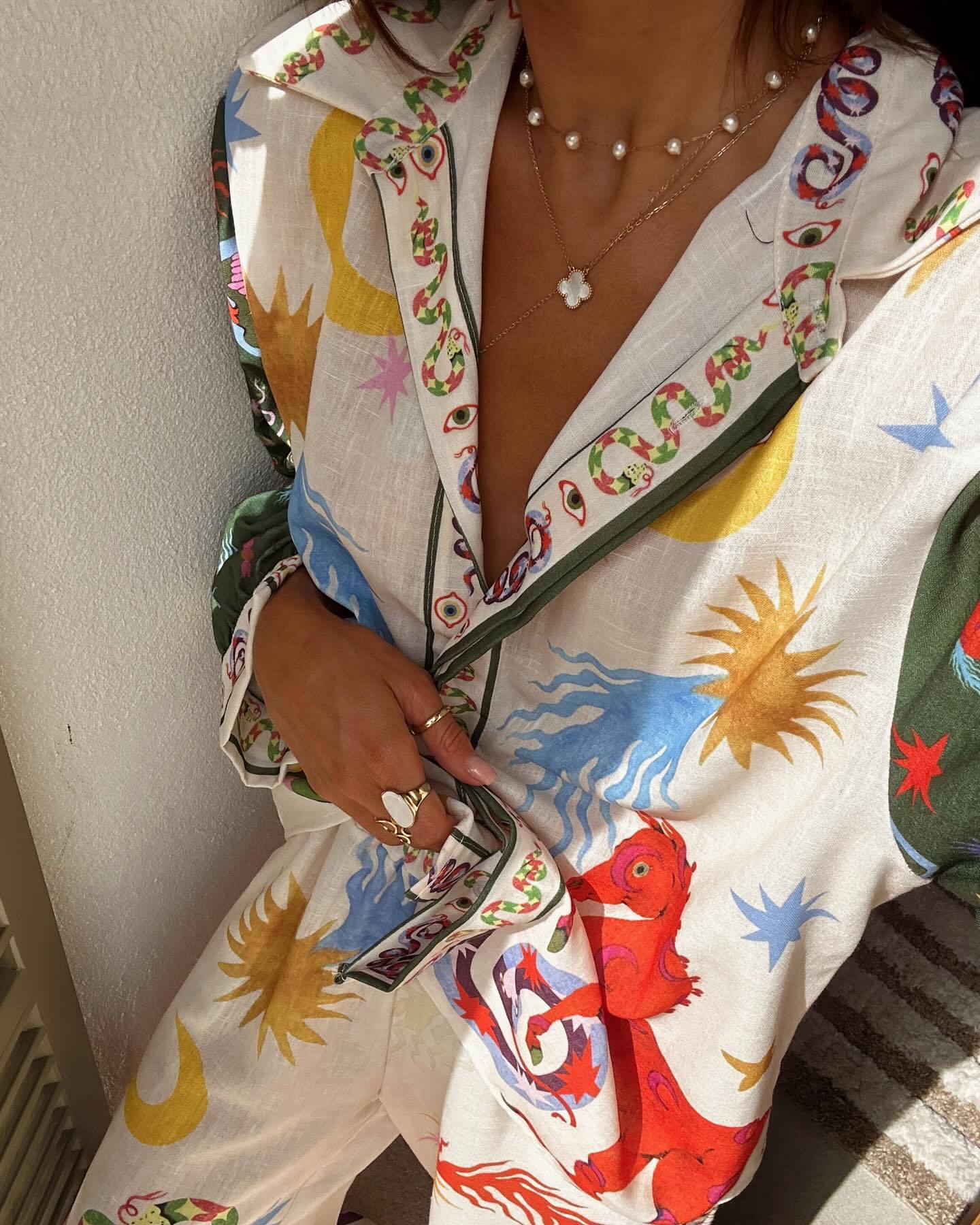 Stilla | Sæt Af Blomstret Bluse Og Bukser Lucille Mode