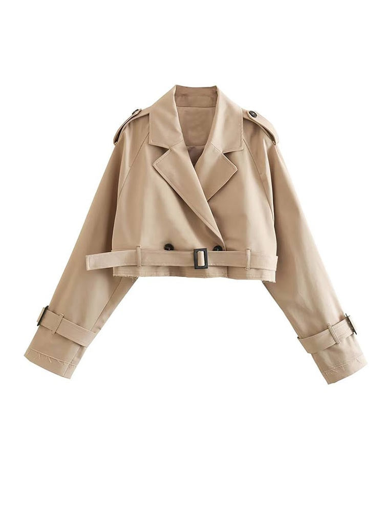 Stilla | Frakke Stilfuld Cropped Trench Frakke