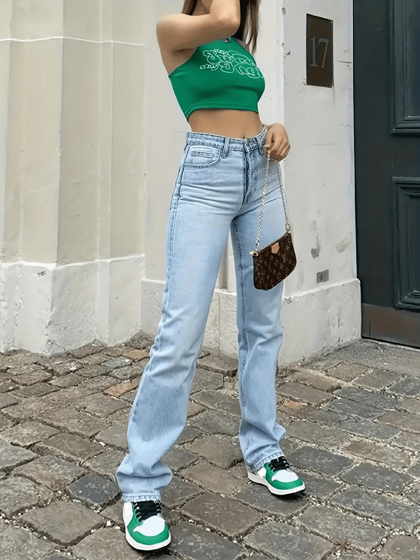 Stilla | Lette Damejeans Med Høj Talje Trendy Bukser