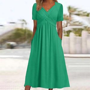 Stilla | Midi Elegante kjole med mavekontrol Online Hot Salg