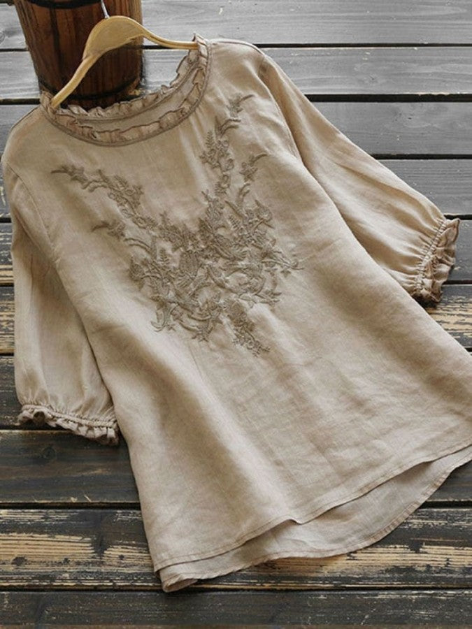 Stilla | Damer Tanktop Med Broderet Design