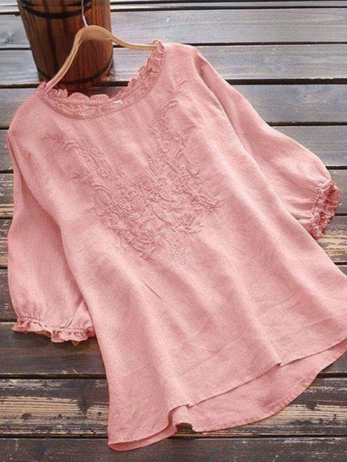 Stilla | Damer Tanktop Med Broderet Design