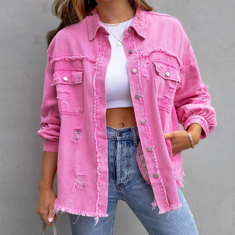 Stilla | Trendy Farverige Jeansjakke