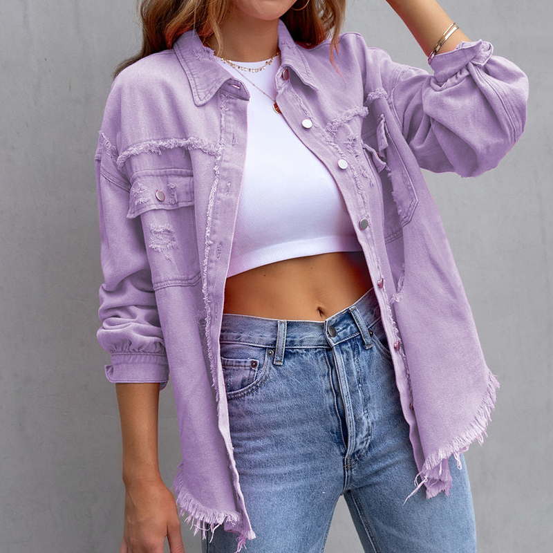 Stilla | Trendy Farverige Jeansjakke